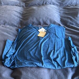 Men’s Blue Sleeveless Capilene Cool Daily Shirt Top